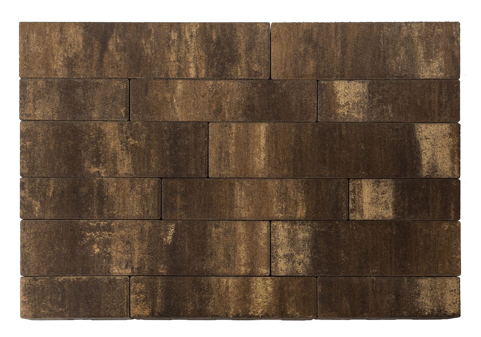 Тротуарная плитка BRAER II «Домино» Color Mix «КАШТАН»